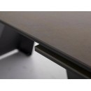 Стол обеденный SIGNAL SALVADORE Ceramic Ossido Bruno коричневый/черный мат 160-240/90